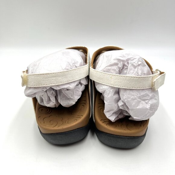 10W 10 WIDE WIDTH Rockport Ridge Sling White Jeweled Lasercut Sandals Shoes - Picture 7 of 13